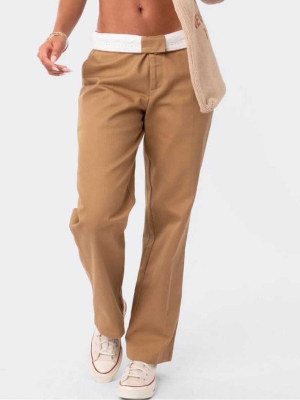 Edikted Tan Chino Pants